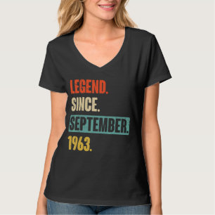 Camiseta 59 anos, 59. ª Legenda de aniversário desde setemb