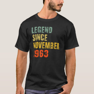 Camiseta 59 anos, 59 anos, lenda de aniversário desde novem