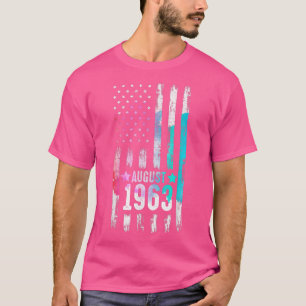 Camiseta 59 anos, agosto de 1963 Bandeira Americana 59º Nas