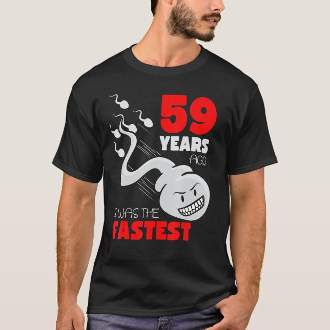 Camiseta 59 Anos Aniversário Gag 59 Anos Atrás Eu Era A Fa (Frente)