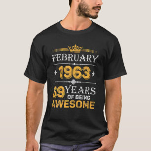 Camiseta 59 Anos De Espetacular Desde Fevereiro De 1963 59º