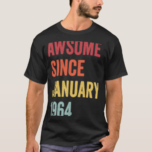 Camiseta 59 Anos Incrível Desde Janeiro De 1964 59 Birthda