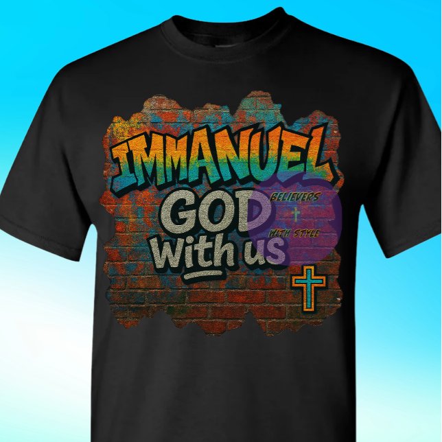 Camiseta (5.ª edição) IMMANUEL - DEUS conosco - cristão (Criador carregado)