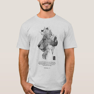 Camiseta 5:5 da revelação - Jesus, leão, o tribo de Juda