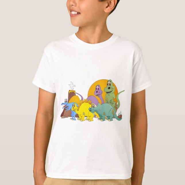 Camiseta 5 Amigos do Dinossauro (Frente)