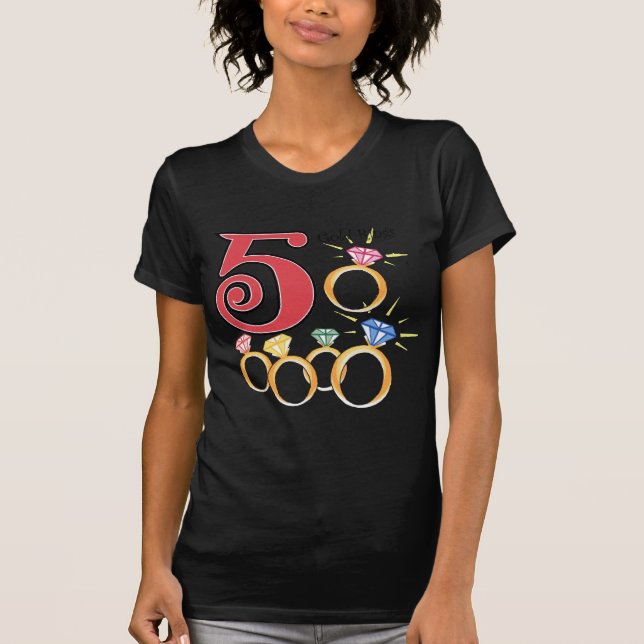 Camiseta 5 anéis Dourados (Frente)
