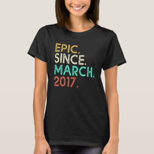 Camiseta 5 Aniversário De 5 Anos De Idade Epic Desde Março