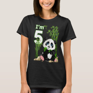 Camiseta 5 Aniversário De 5 Anos Festa Animal Panda 8