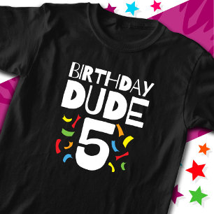 Camiseta 5 Aniversário de 5 anos Festa de Menino 5