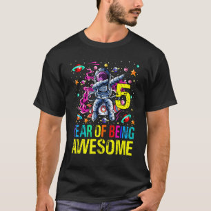 Camiseta 5 Aniversário De Ser Astronauta Espetacular 1