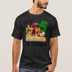 Camiseta 5 Aniversário Fazenda de Frigorífico de Galinha de