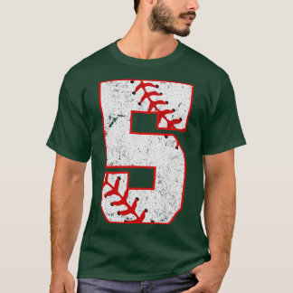 Camiseta 5 anos de idade, baseball com número 5, 5 Bir vent