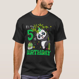 Camiseta 5 Anos De Idade Família De Zootecnia Cute Panda