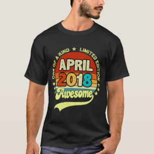 Camiseta 5 anos de idade incrível desde abril de 2018 5 ani