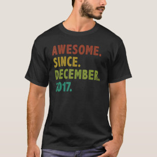 Camiseta 5 Anos De Idade Incrível Desde Dezembro De 2017 5