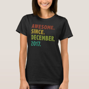 Camiseta 5 Anos De Idade Incrível Desde Dezembro De 2017 5