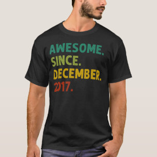 Camiseta 5 anos de idade incrível desde dezembro de 2017 5