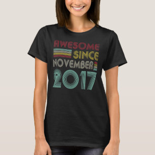 Camiseta 5 Anos De Idade Incrível Desde Novembro De 2017 5