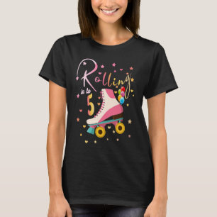 Camiseta 5 anos de idade Raparigas Aniversário Skate