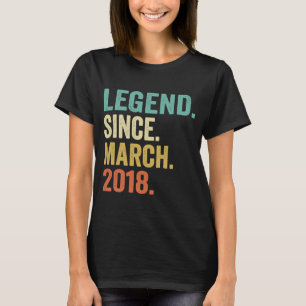 Camiseta 5 Anos De IdadeLegenda Desde Março De 2018 5 Birth