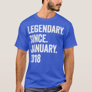 Camiseta 5 Anos De Legendário Desde Janeiro De 2018 5 Birth