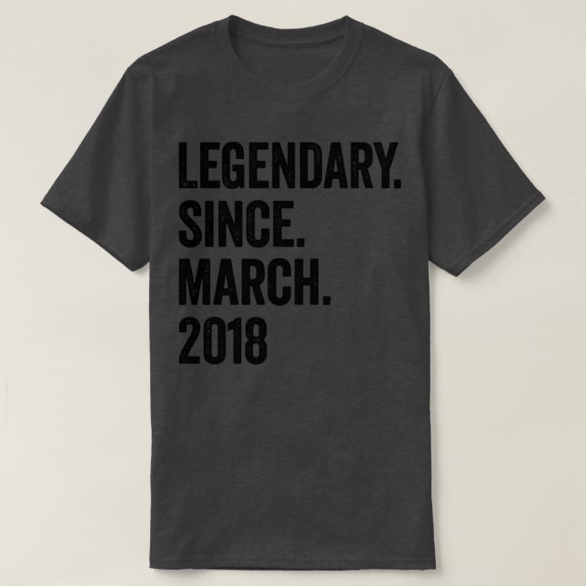 Camiseta 5 anos de lendária desde março de 2018 5 Aniversár (Frente do Design)