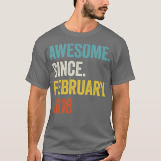 Camiseta 5 Anos Incrível Desde Fevereiro De 2018 5 Birthday
