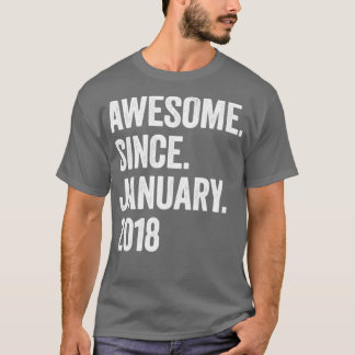 Camiseta 5 Anos Incrível Desde Janeiro De 2018 5 Birthday1