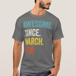 Camiseta 5 Anos Incrível Desde Março De 2018 5 Birthday2