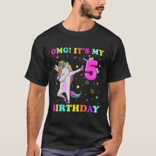Camiseta 5 Anos, OMG! É o meu Unicórnio de 5 anos