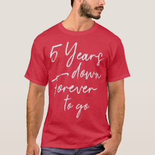 Camiseta 5 anos para sempre para ir para o aniversário de 5