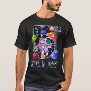 Camiseta 5 Astronauta de Aniversário, Crianças de 5 Anos