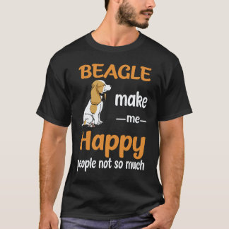 Camiseta 5 Beagle Me Faz Feliz Pessoas Não Tanto Beagle
