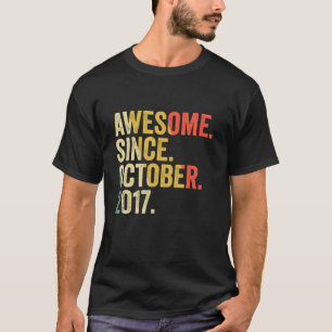 Camiseta 5 Birthday, 5 Anos, Incrível Desde 20 De Outubro