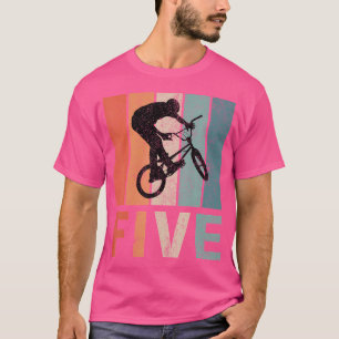 Camiseta 5 Birthday Bmx Bicycle Bike Boys 5 Anos