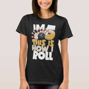 Camiseta 5 Birthday Boliches Crianças Eu tenho 5 anos É ass