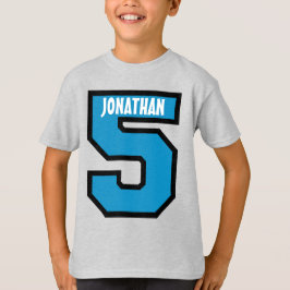 Camiseta 5 Birthday Boy Sports Número Cinco Anos A02A