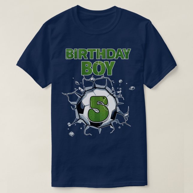 Camiseta 5 Birthday Boys player Gift For Boys toddle (Frente do Design)