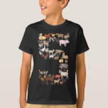 Camiseta 5 Birthday Farm Animal Theme 5 Anos<br><div class="desc">5 Aniversário Fazenda Tema Animal 5 Anos Meninos 5 Anos Dama presente para meninas</div>