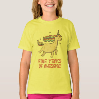 Camiseta 5 Birthday Gift T-Shirt 5 Anos Incrível