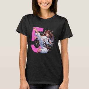 Camiseta 5 Birthday Girl Martis Party Taekwondo Kar