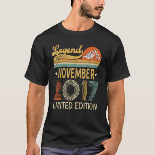 Camiseta 5 Birthday Incrível Desde Novembro De 2017 5 Anos