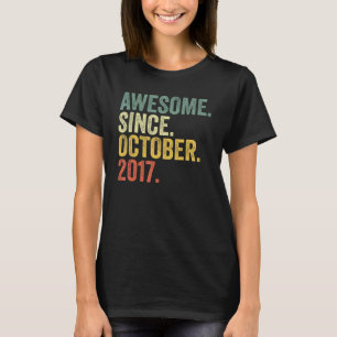 Camiseta 5 Birthday Incrível Desde Outubro De 2017, 5 Anos