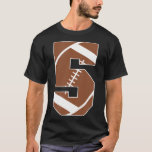 Camiseta 5 Birthday Kids Festa de aniversário de futebol 5<br><div class="desc">5 Birthday Kids Festa de aniversário De Futebol De 5 Anos</div>