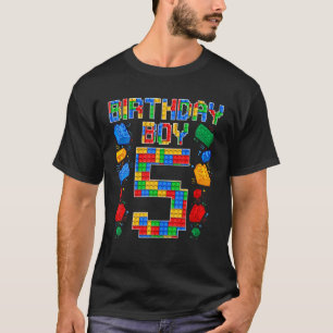 Camiseta 5 Birthday Master Builder 5 Anos