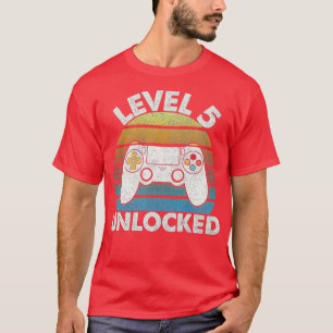 Camiseta 5 Birthday Nível 5 - Jogos Retrorísticos Desbloque