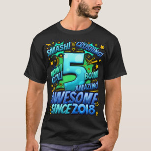 Camiseta 5 Birthday Quic Style Estilo Fantástico Desde 2018
