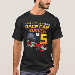 Camiseta 5 Birthday Race Car Driver 5 Anos Correndo