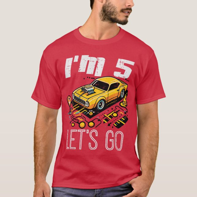 Camiseta 5 Birthday Race Map Im 5 Deixa Ir Garotas (Frente)