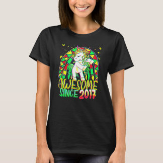 Camiseta 5 Birthday Rainbow 5 Year Old Flosn Unicorn G